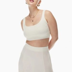 Aritzia Wilfred Manila cropped knit tank